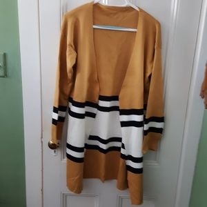 Long open front cardigan